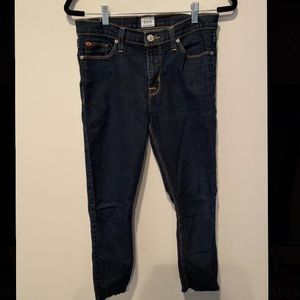 Hudson midrise Nico cropped dark blue skinny jeans